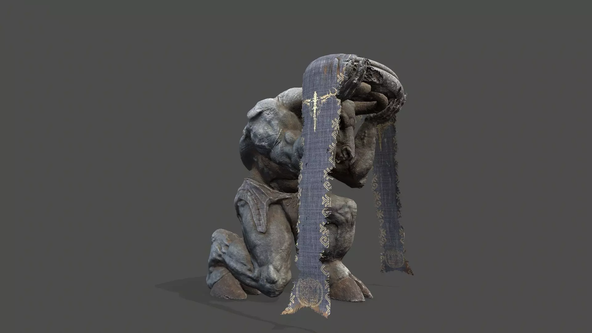 Minotaur Ruin Set Low-poly 3D model_20