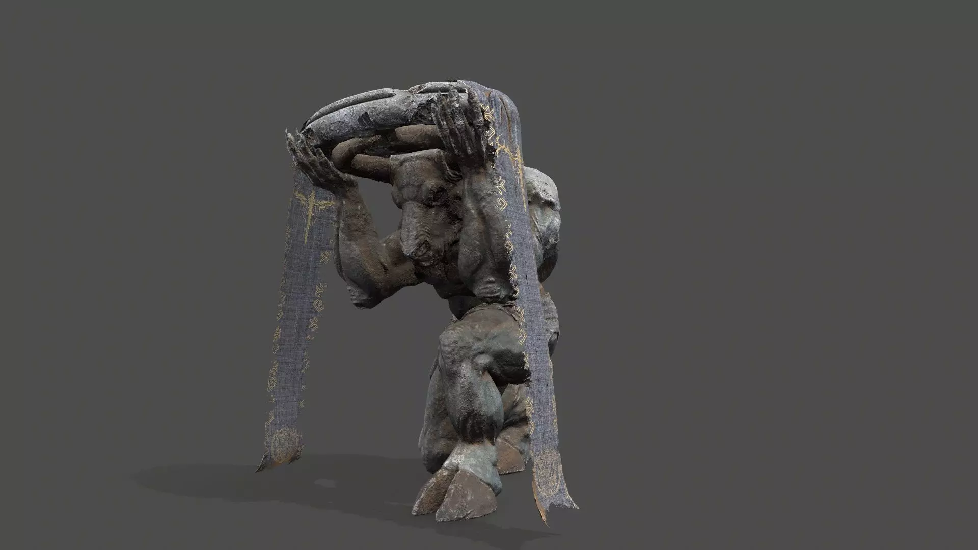 Minotaur Ruin Set Low-poly 3D model_15