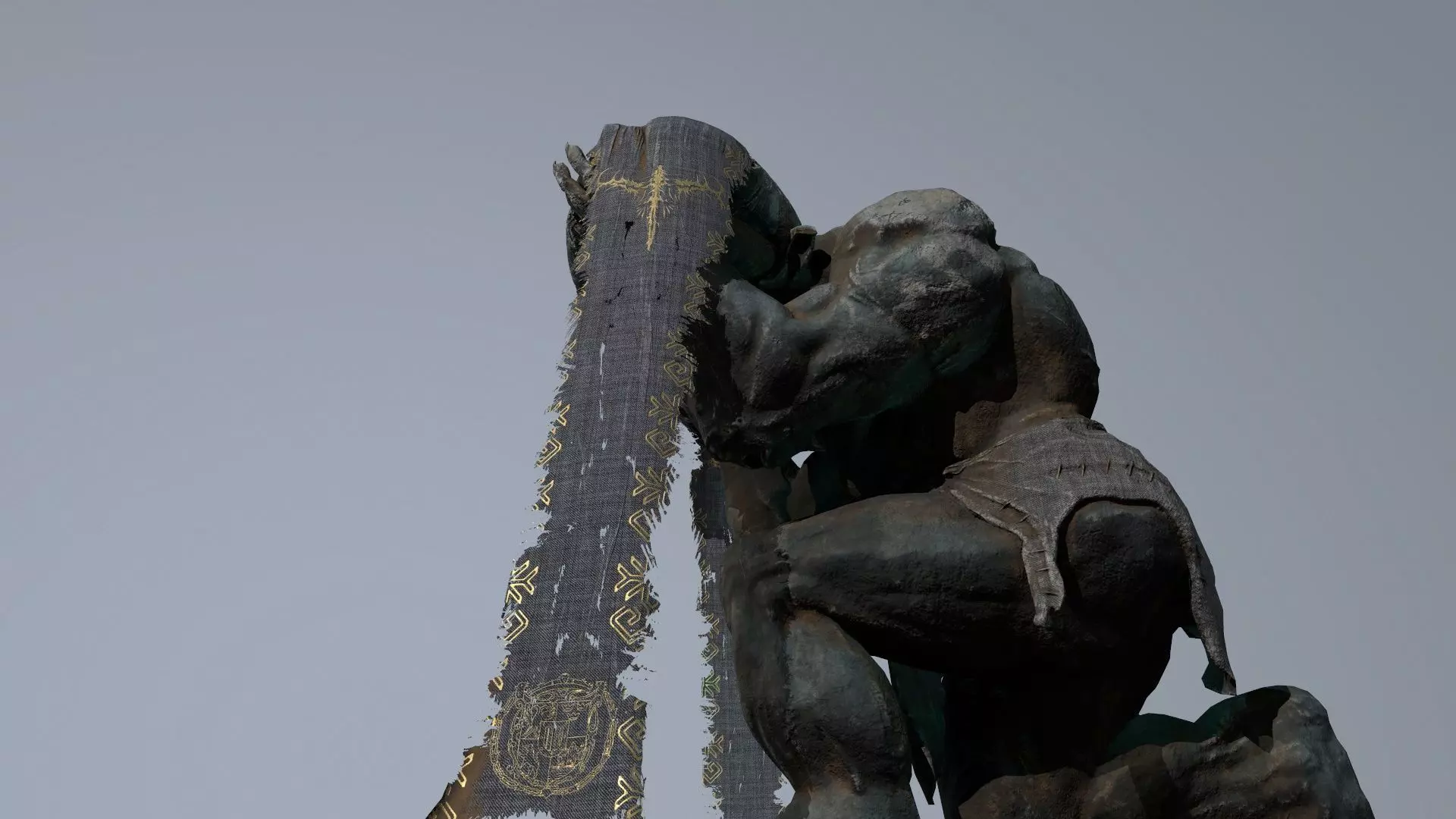 Minotaur Ruin Set Low-poly 3D model_8