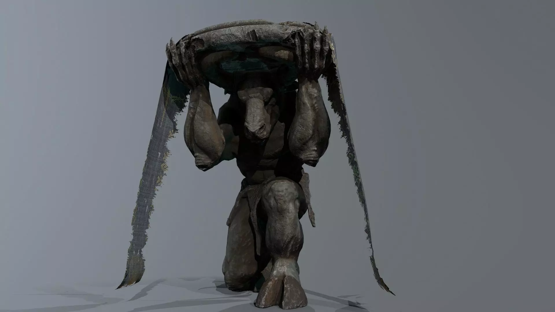 Minotaur Ruin Set Low-poly 3D model_6