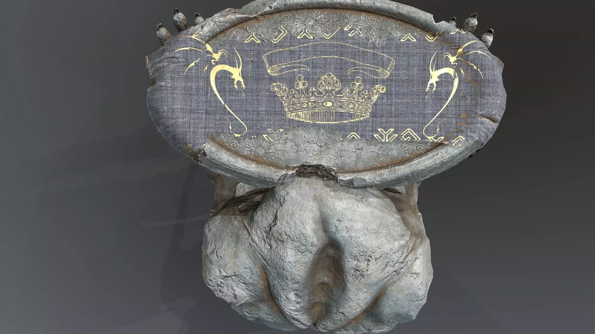 Minotaur Ruin Set Low-poly 3D model_11