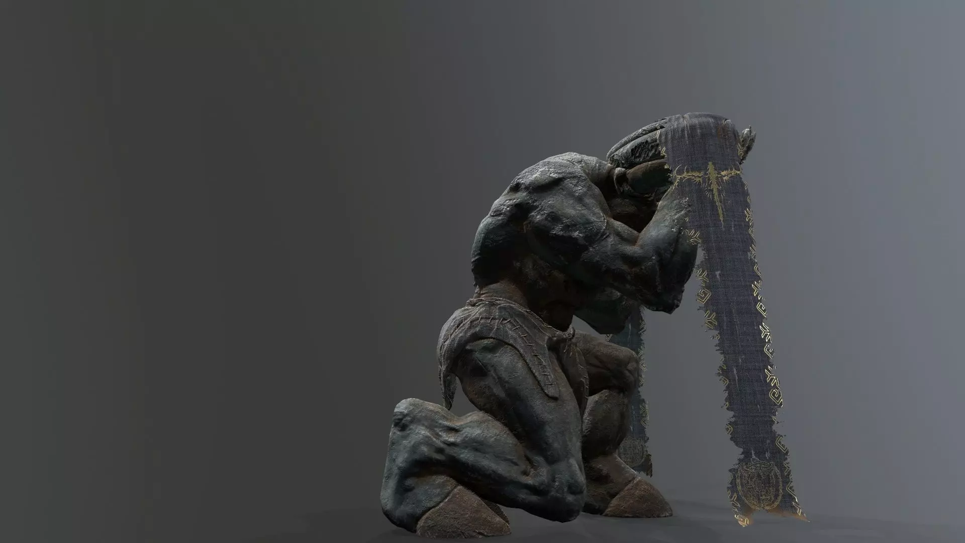 Minotaur Ruin Set Low-poly 3D model_14