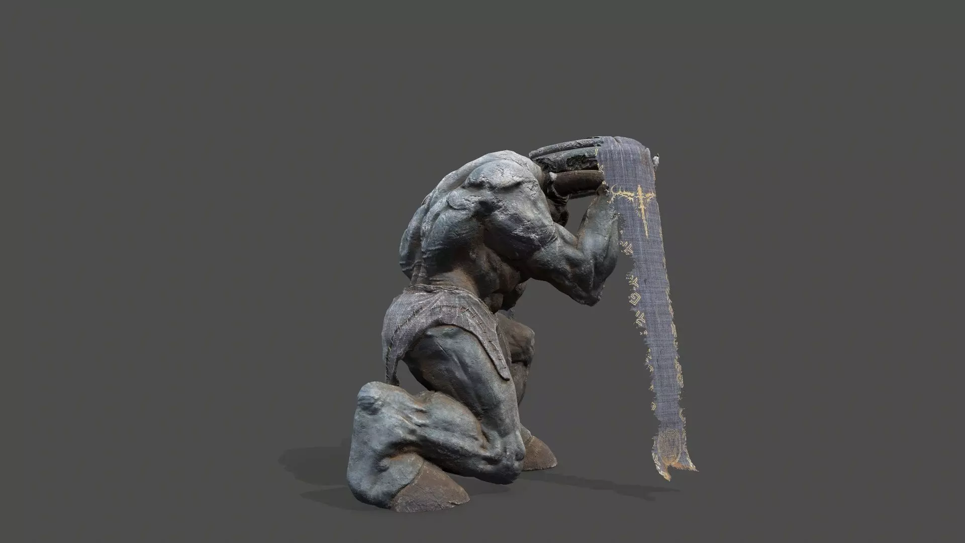 Minotaur Ruin Set Low-poly 3D model_19