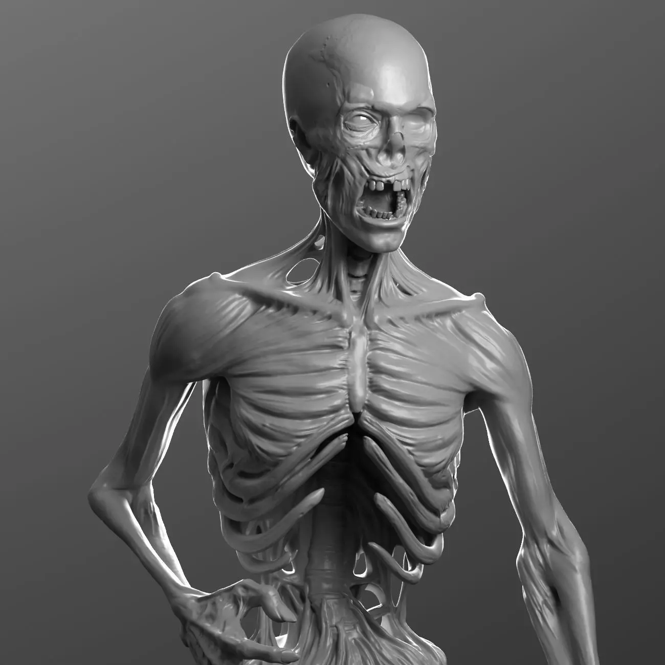 Zombie Creature High Poly 3D Model Basemesh 3D model_4