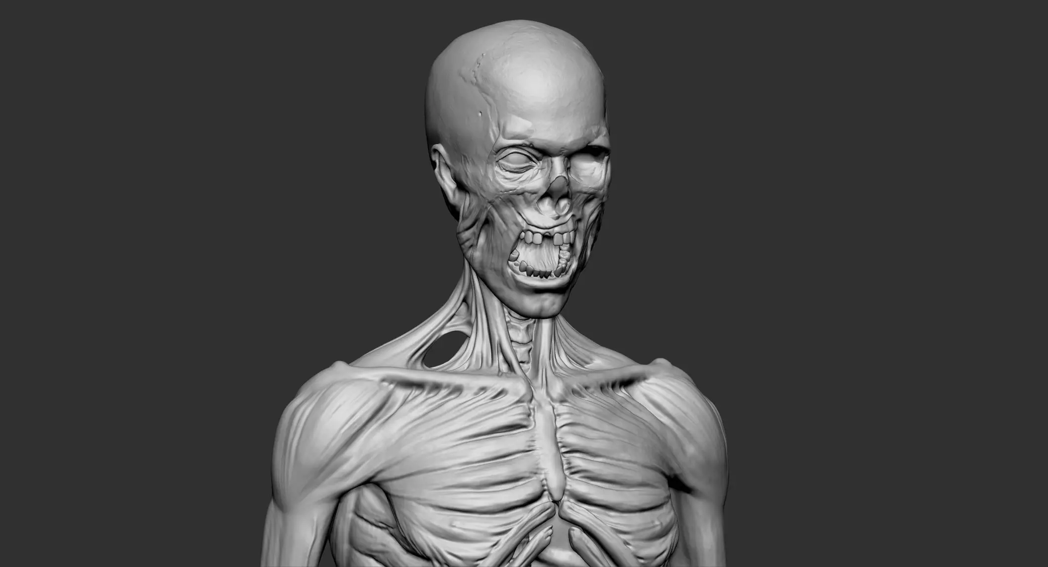 Zombie Creature High Poly 3D Model Basemesh 3D model_7