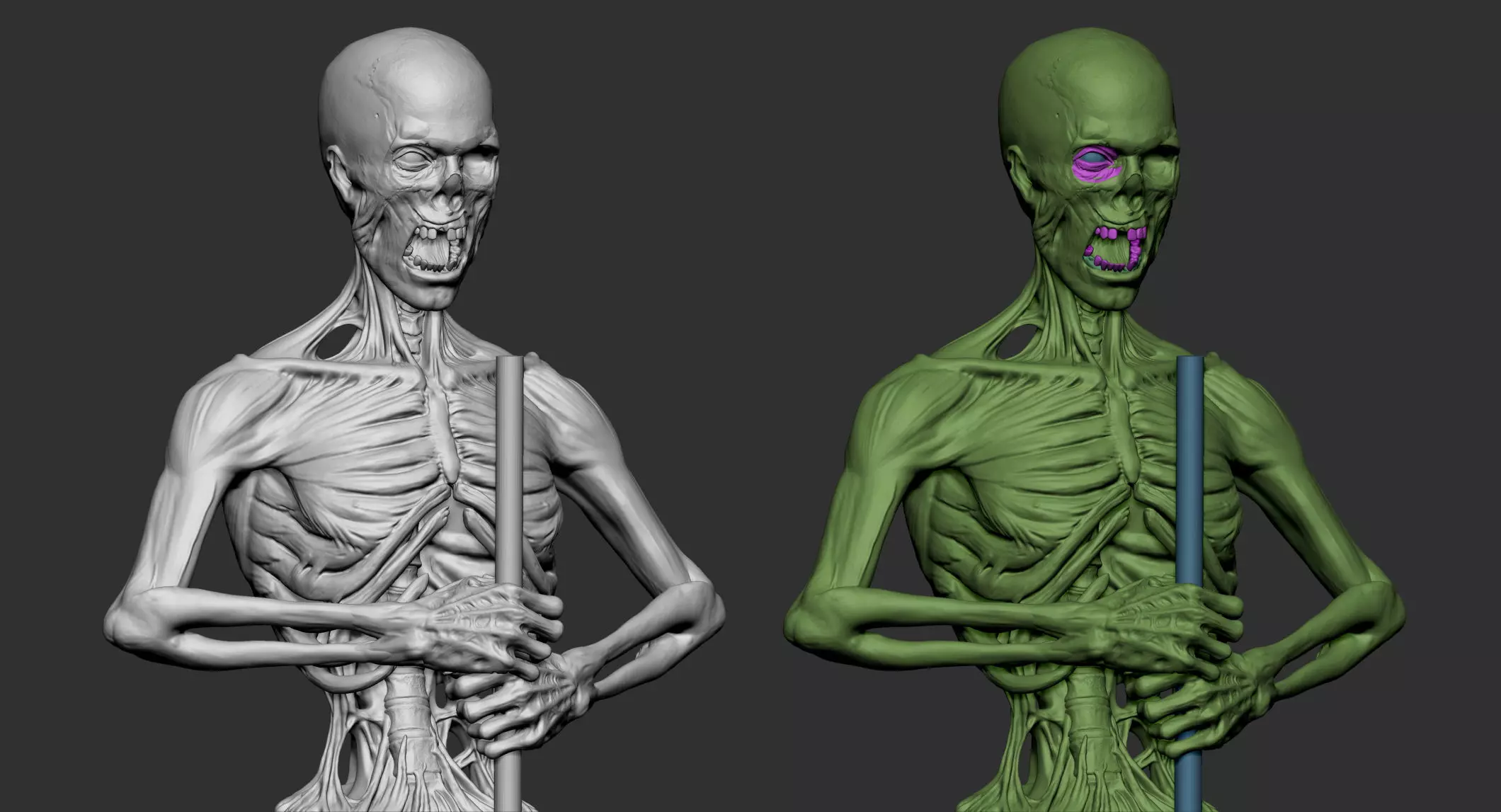 Zombie Creature High Poly 3D Model Basemesh 3D model_13
