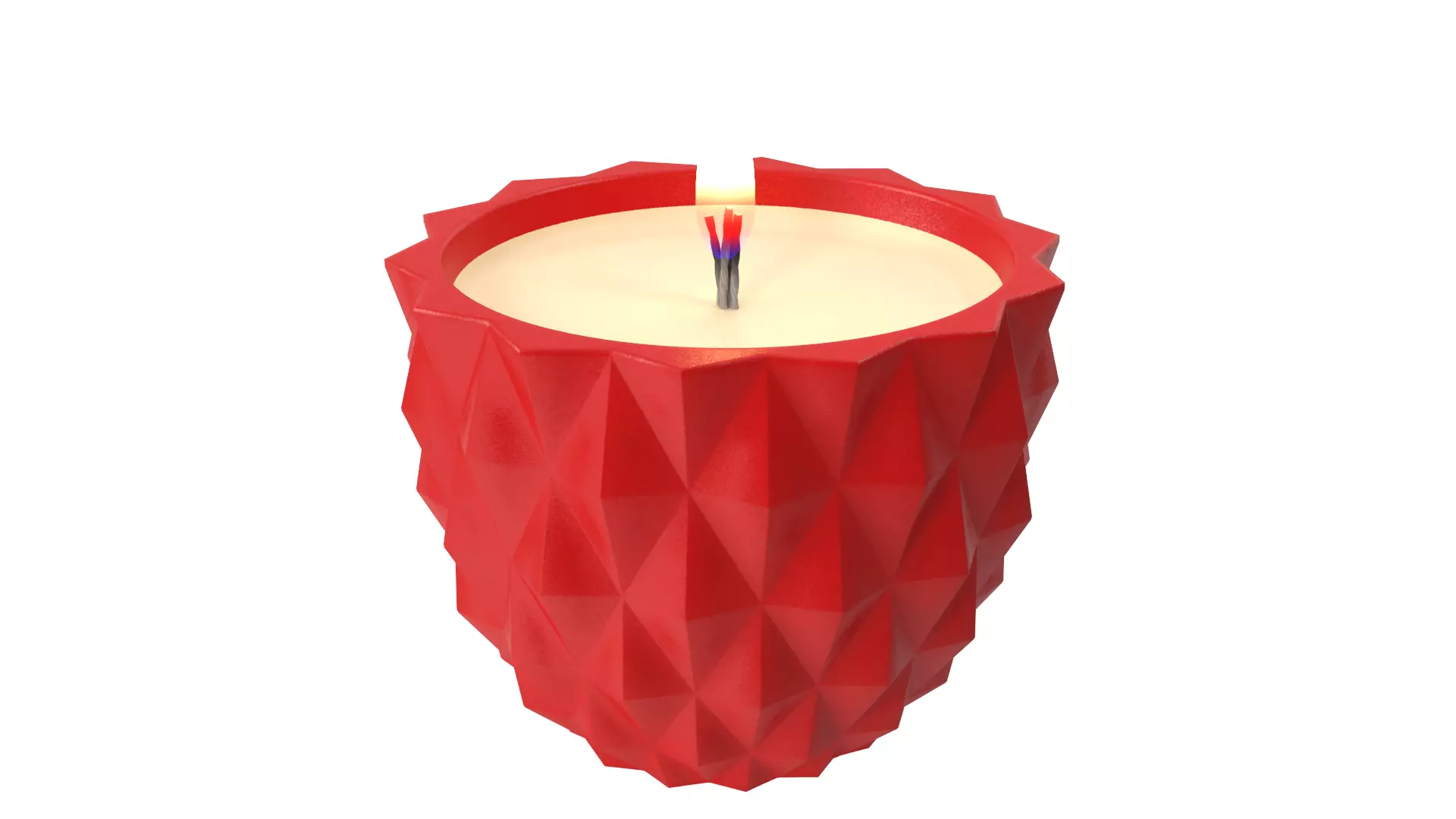 candle Low-poly 3D model_2