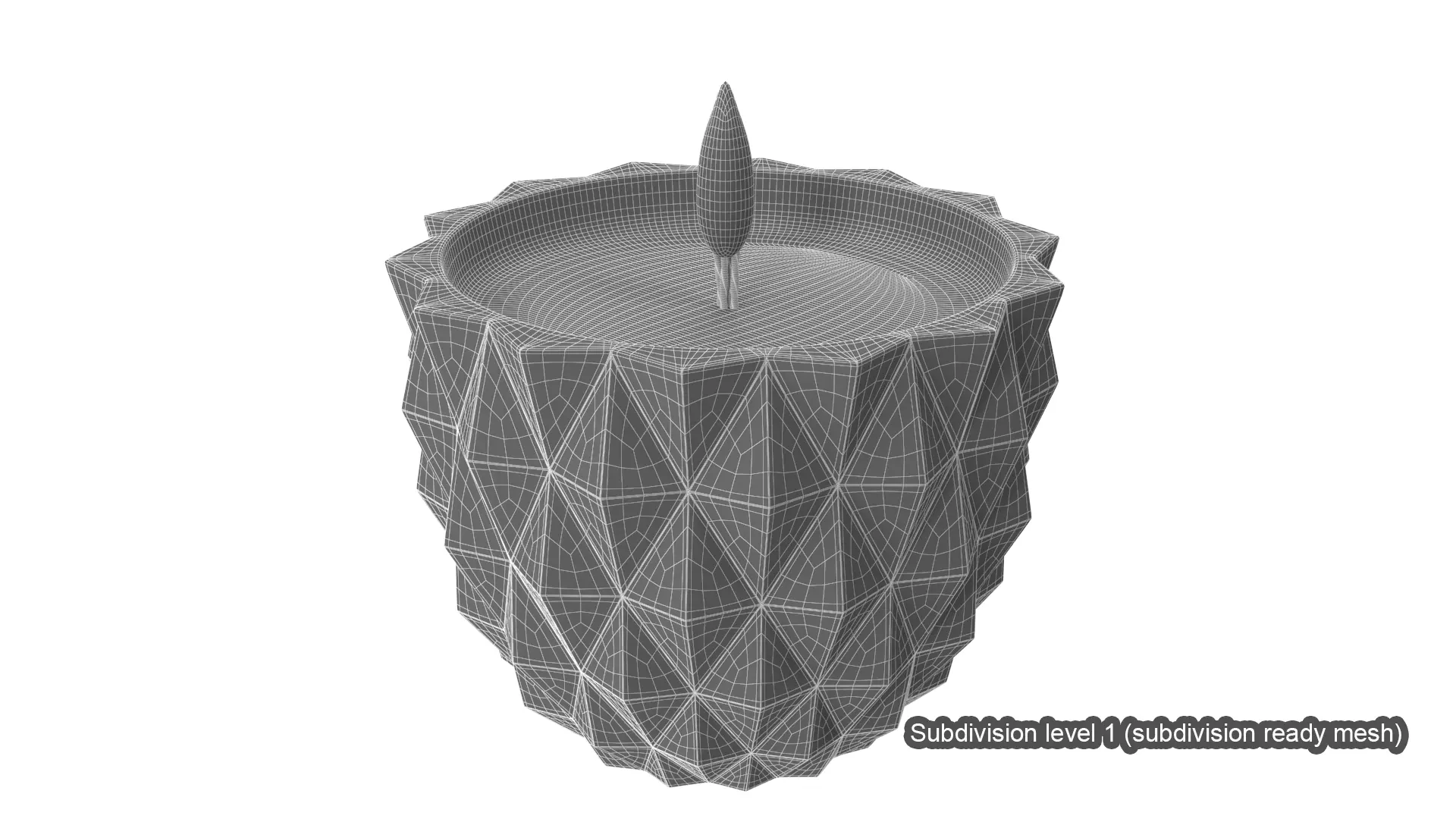 candle Low-poly 3D model_6