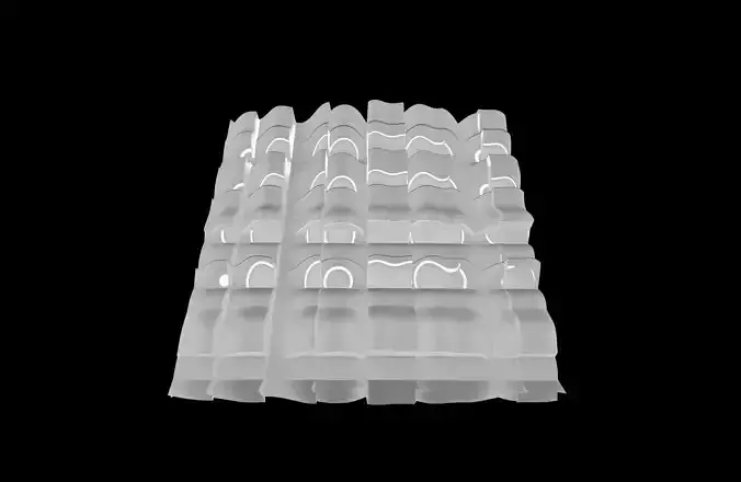 MORTAR-001 - Fractal Model with Procedural Normal Mapping Format