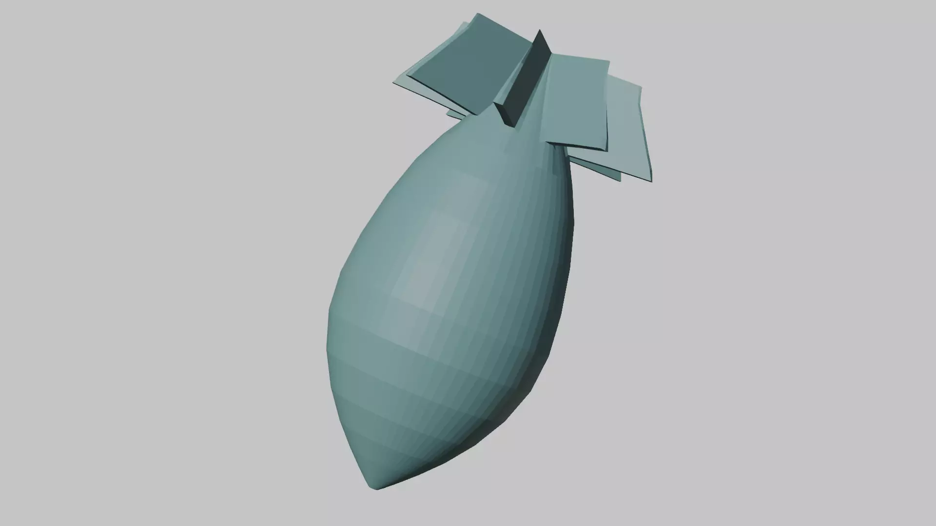 rocket Low-poly 3D model_5