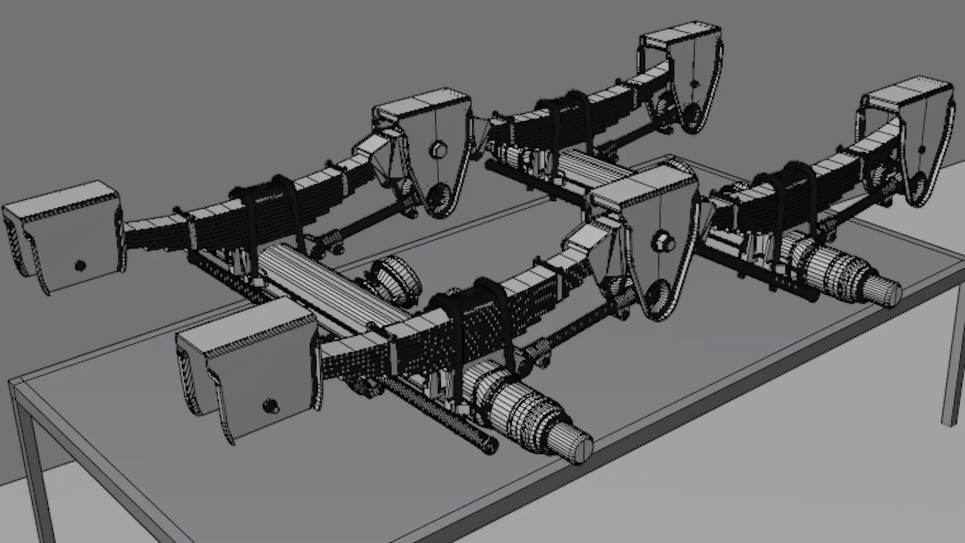 Heavy Duty Truck Trailer Suspension Low-poly 3D model