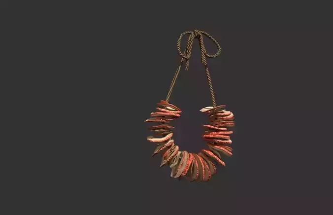 Apple rings preservation - dried and fresh Low-poly 3D model 7