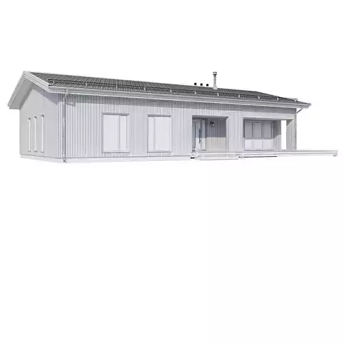 Alpine house Modo 3D model 7
