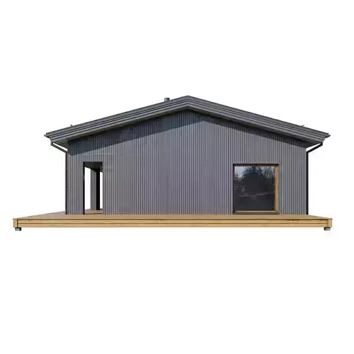 Alpine house Modo 3D model 3