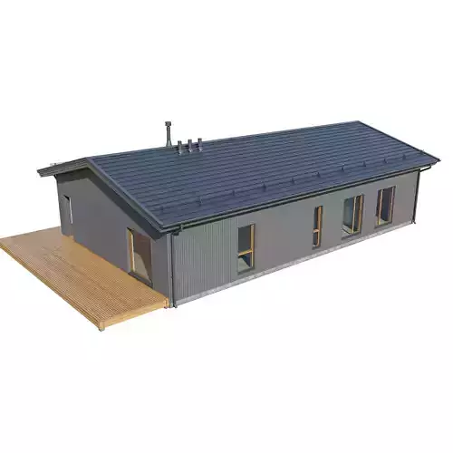 Alpine house Modo 3D model 5