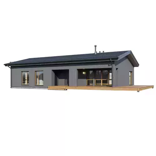 Alpine house Modo 3D model 4