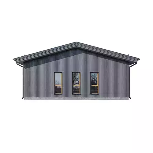 Alpine house Modo 3D model 2