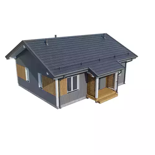 Alpine house Rait 3D model 6