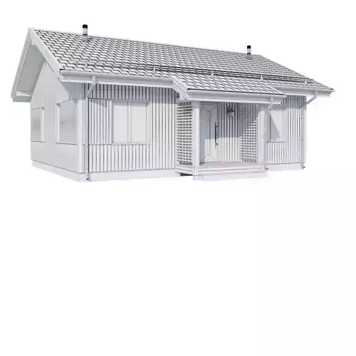 Alpine house Rait 3D model 7
