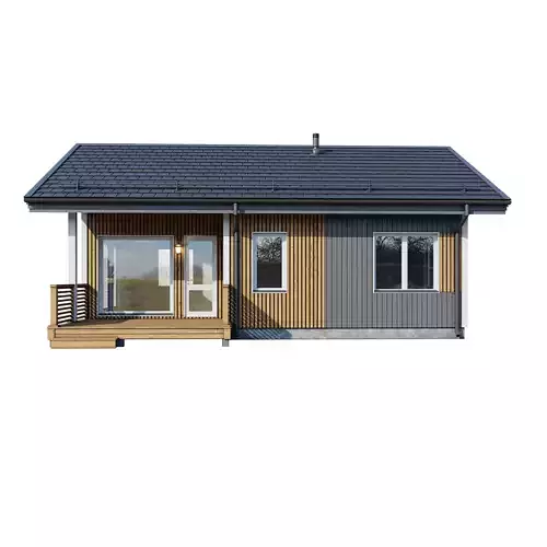 Alpine house Rait 3D model 4