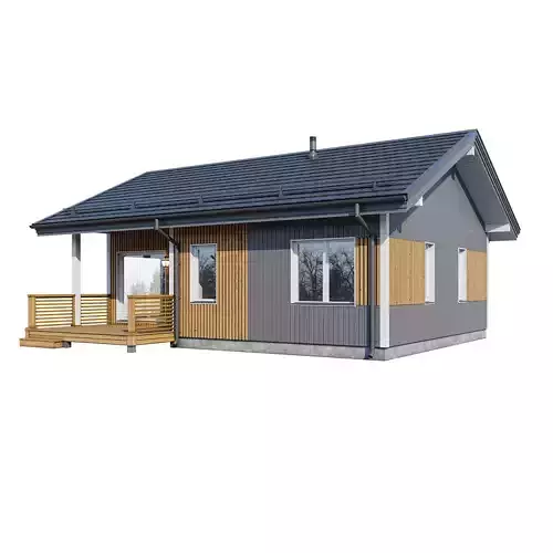 Alpine house Rait 3D model 2