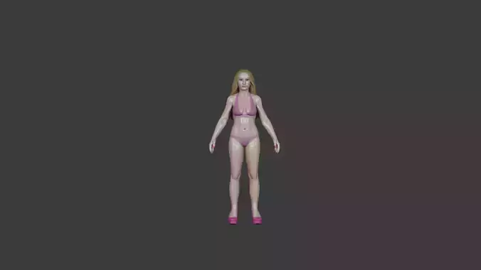 Beautiful Woman Stylized 3D Character Model 3D model Beautiful Woman Stylized 3D Character Model 3D model