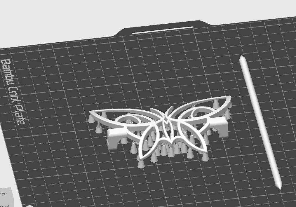 Hair Barrette Butterfly 3d Print Free 3D print model