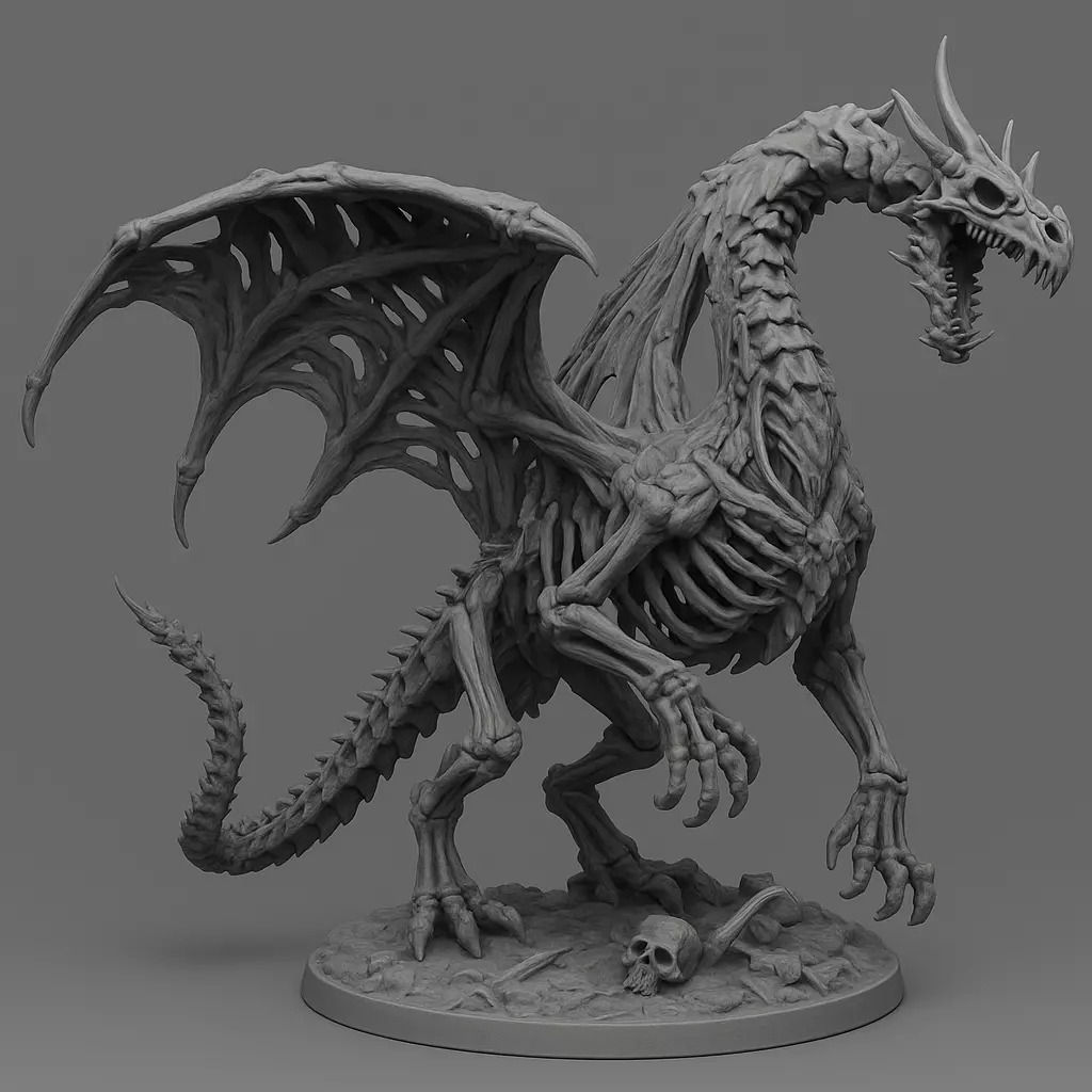 Dracolich Dark and Epic Sculpture 3D print model