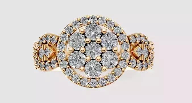 Round Engagement Ring