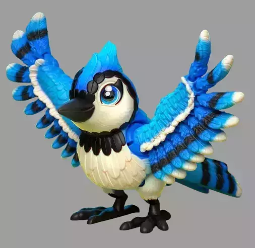 Blue Bird Cartoon Printable Model