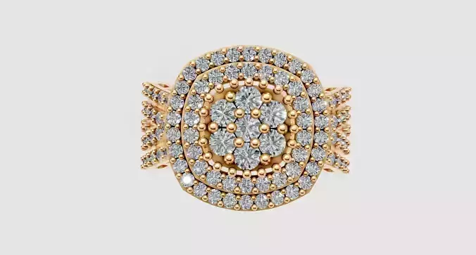 Coushion Engagement Ring