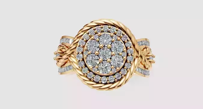 Round Engagement Ring