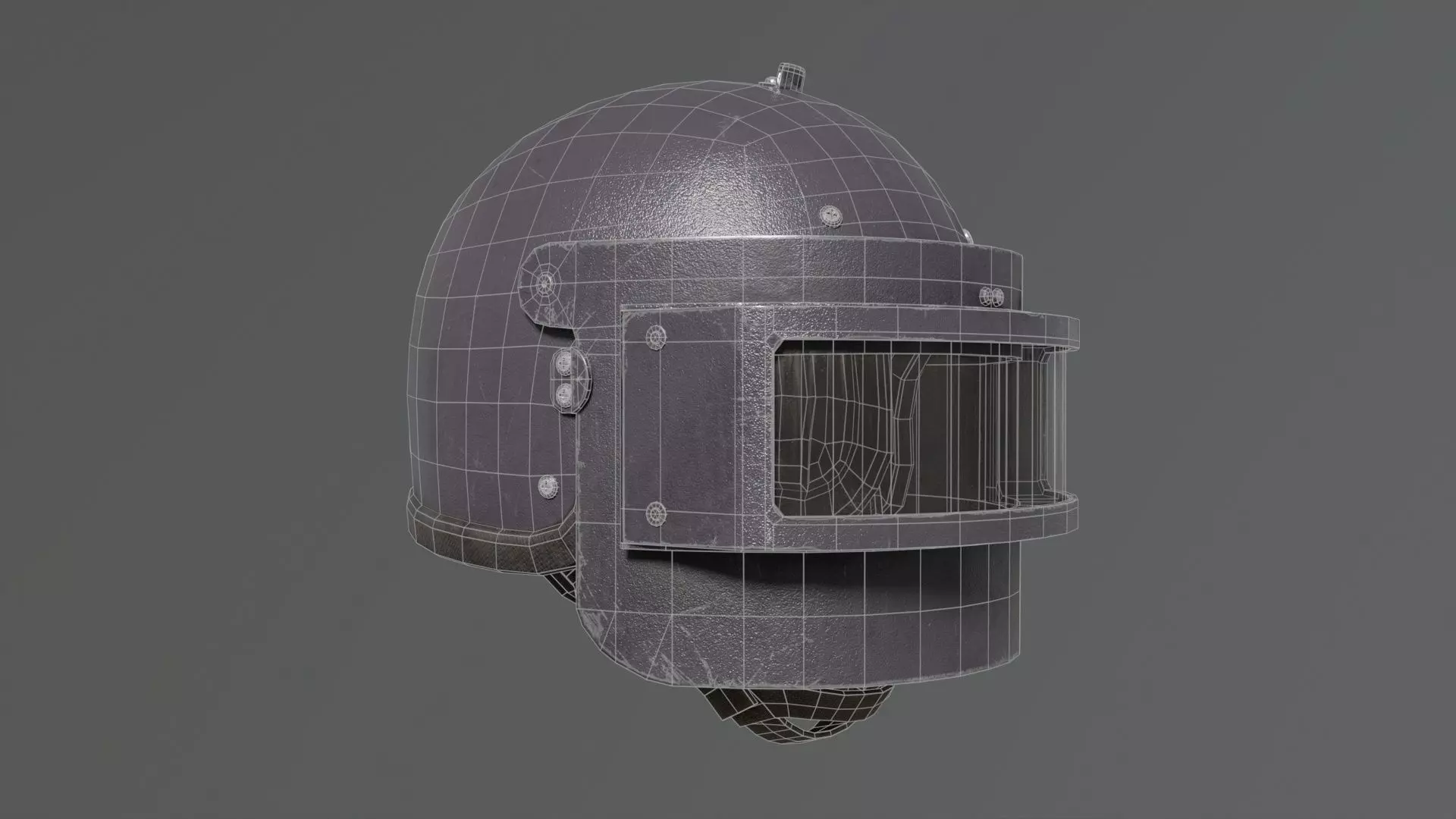 Heavy helmet Rys-T Low-poly 3D model_16