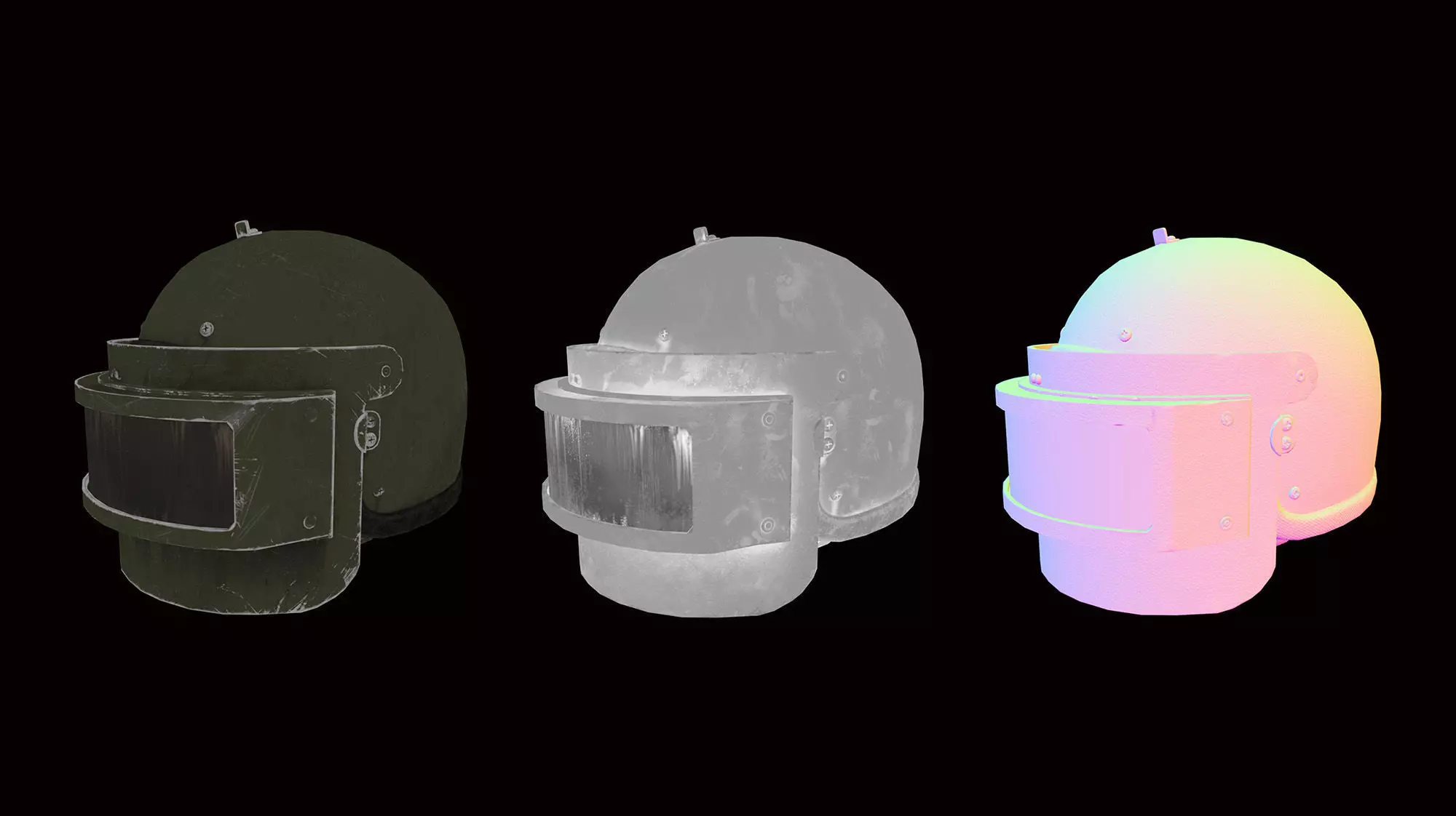 Heavy helmet Rys-T Low-poly 3D model_35