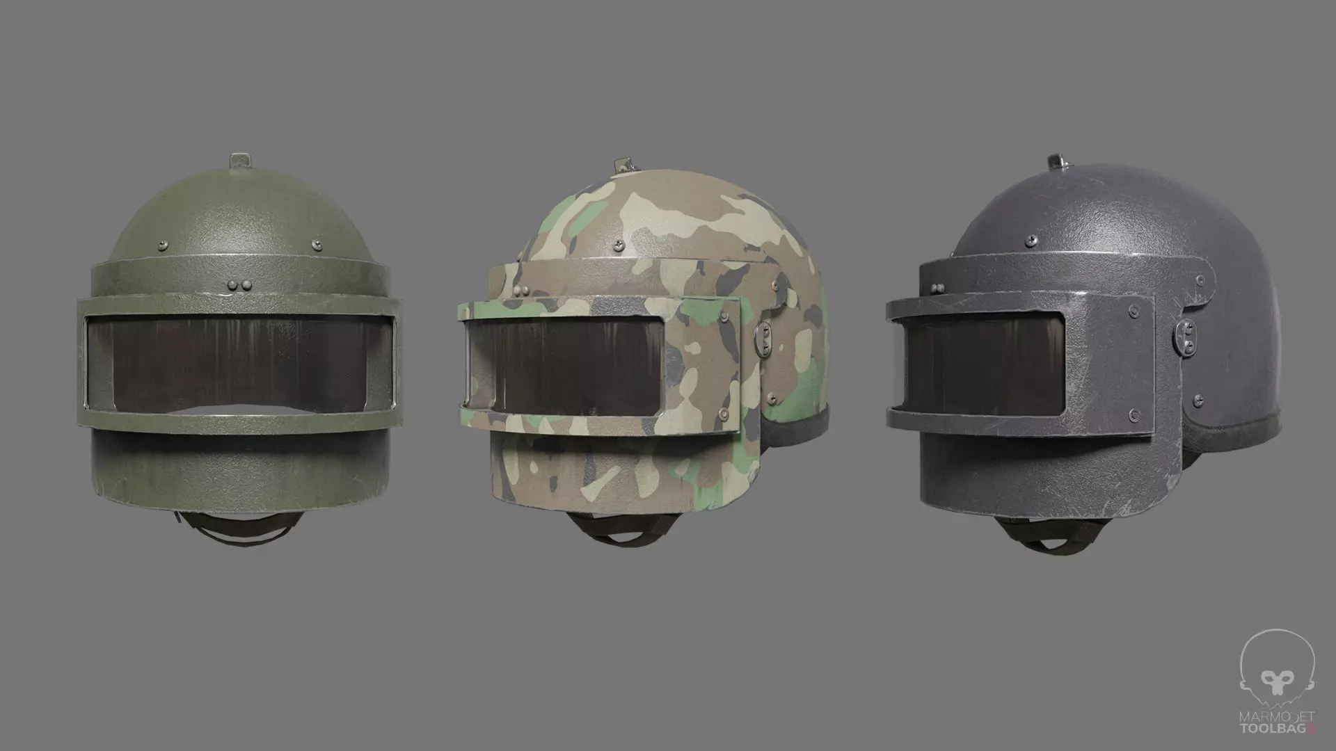 Heavy helmet Rys-T Low-poly 3D model_0