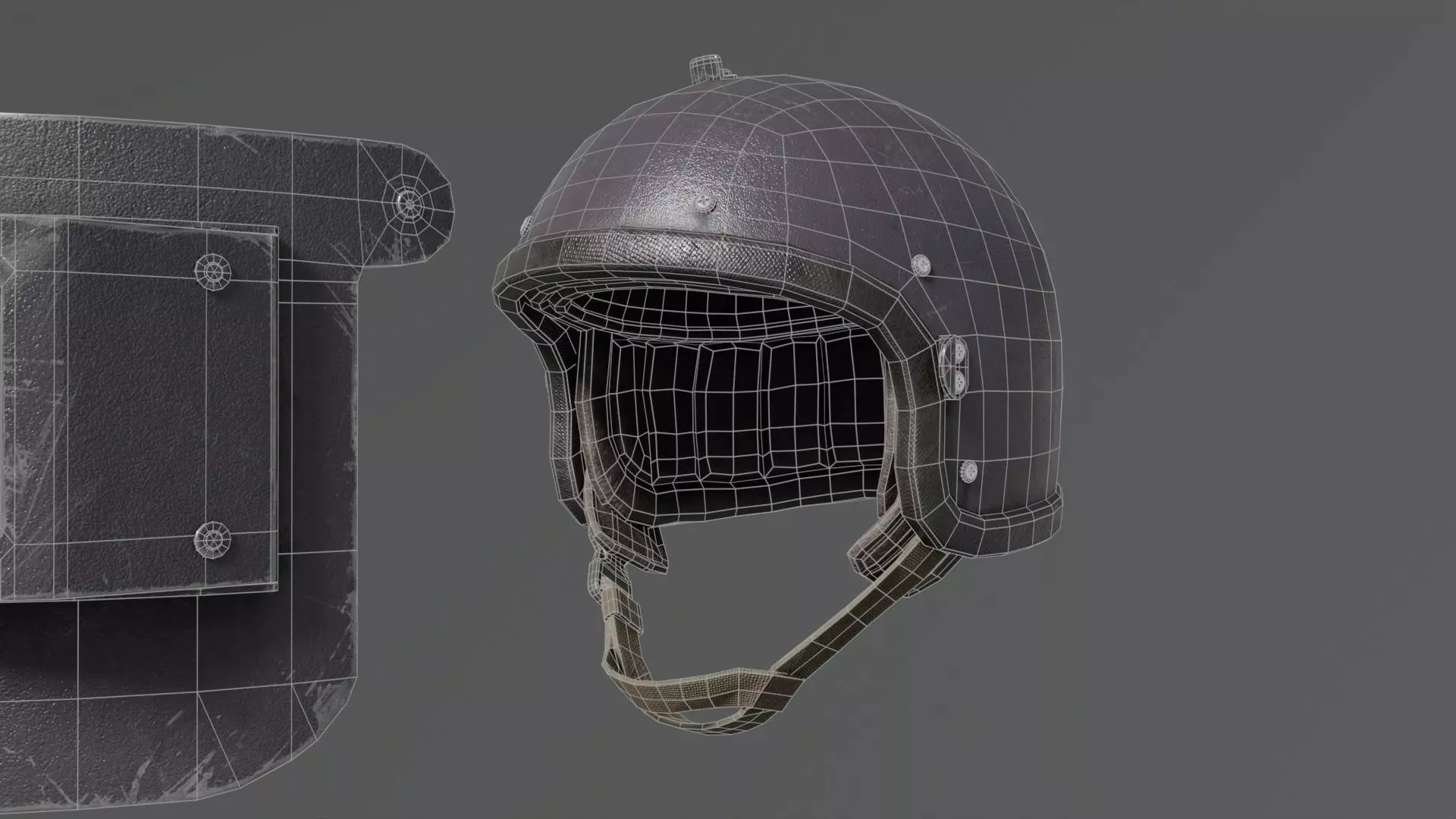 Heavy helmet Rys-T Low-poly 3D model_21