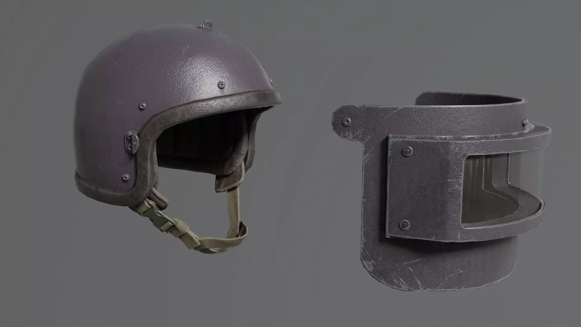 Heavy helmet Rys-T Low-poly 3D model_22