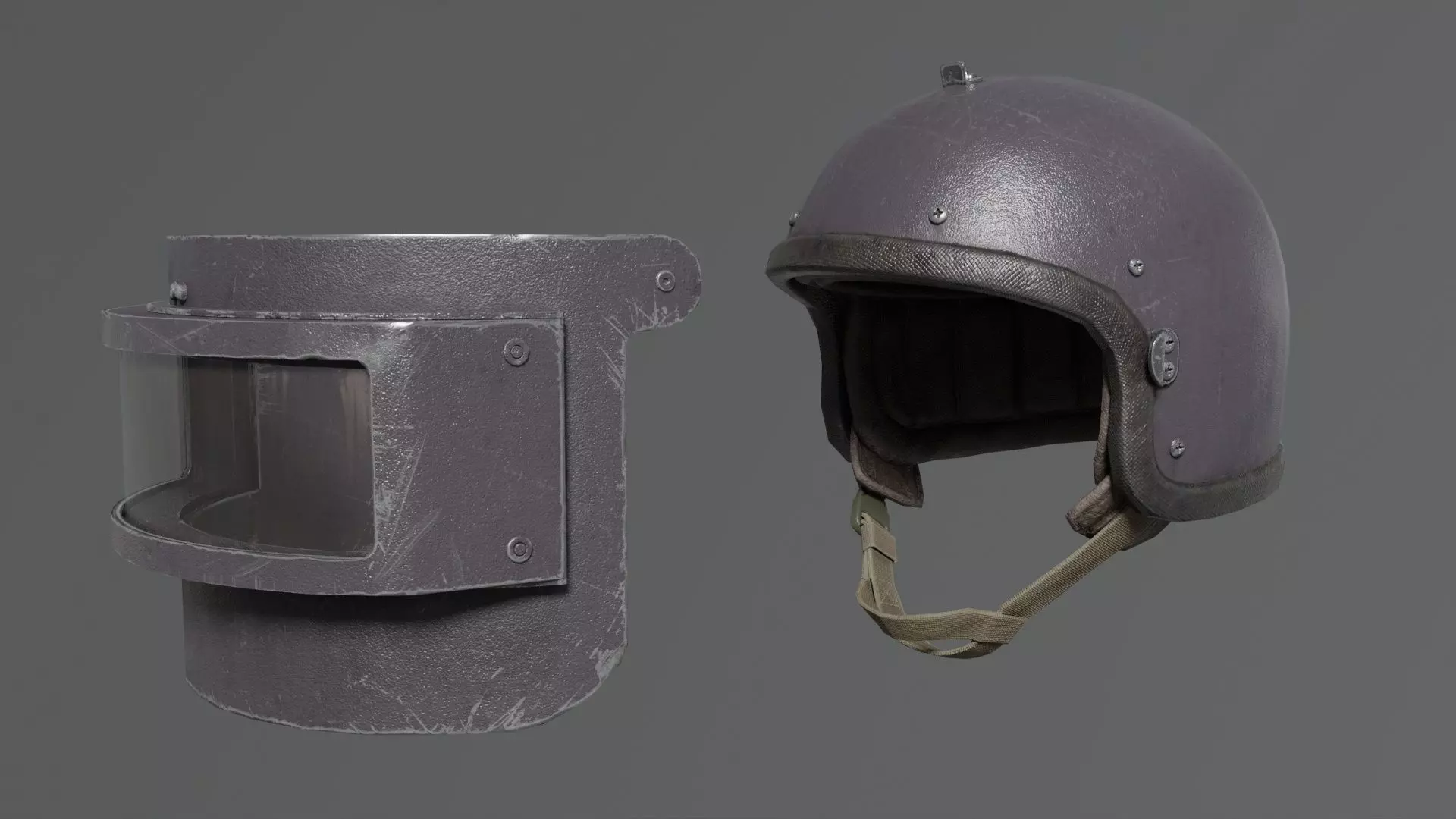Heavy helmet Rys-T Low-poly 3D model_23
