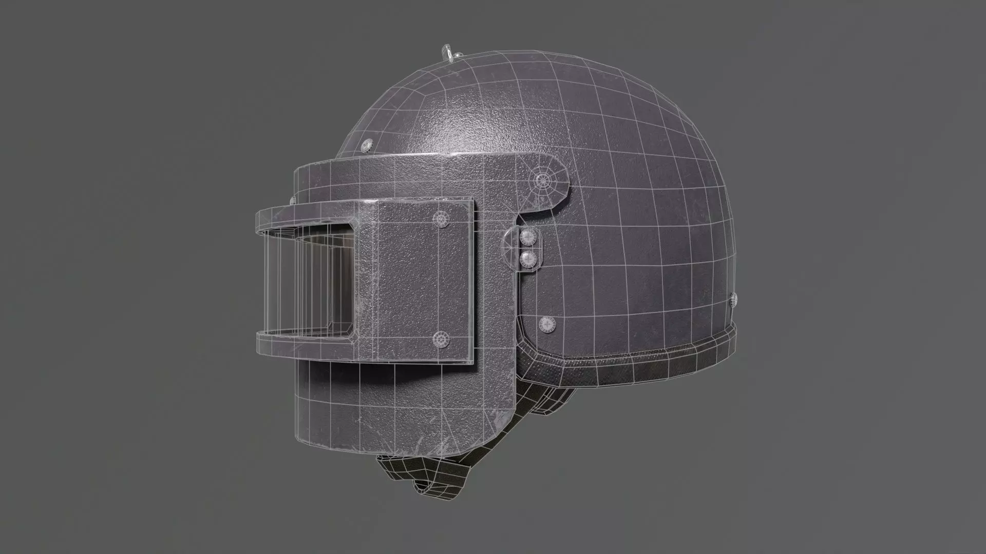 Heavy helmet Rys-T Low-poly 3D model_12