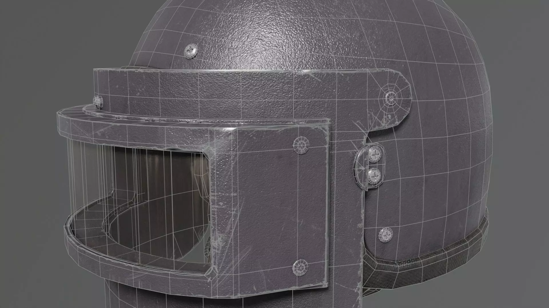 Heavy helmet Rys-T Low-poly 3D model_20