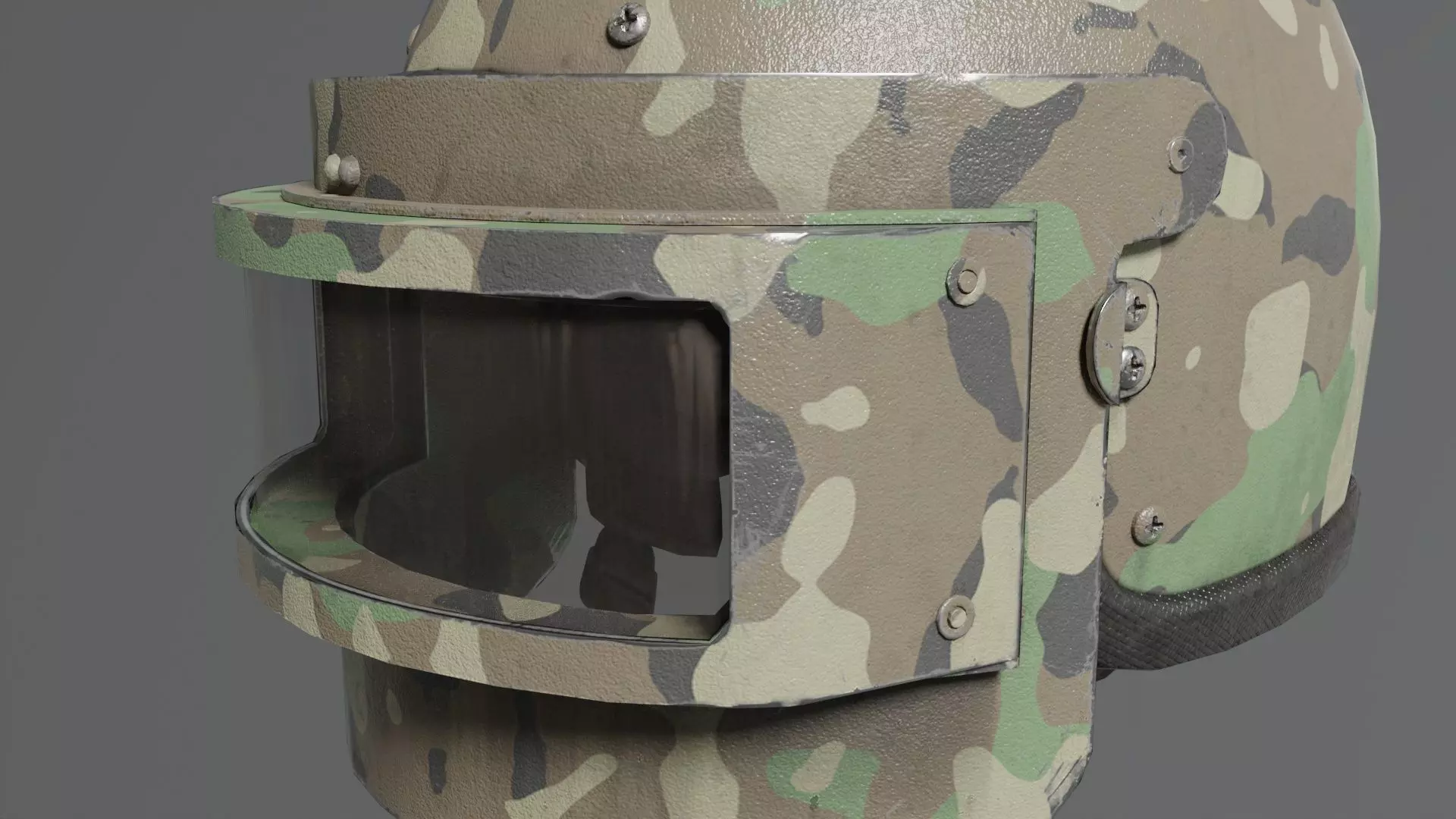 Heavy helmet Rys-T Low-poly 3D model_27