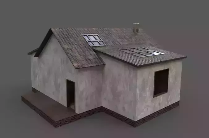 low poly game house - 3d model for unity and unreal