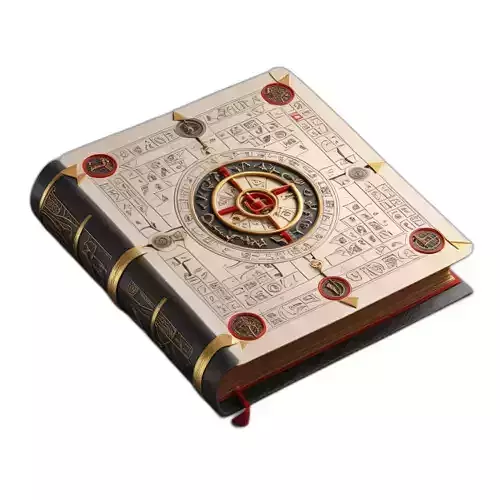 Ornate Ancient Grimoire Magic Book