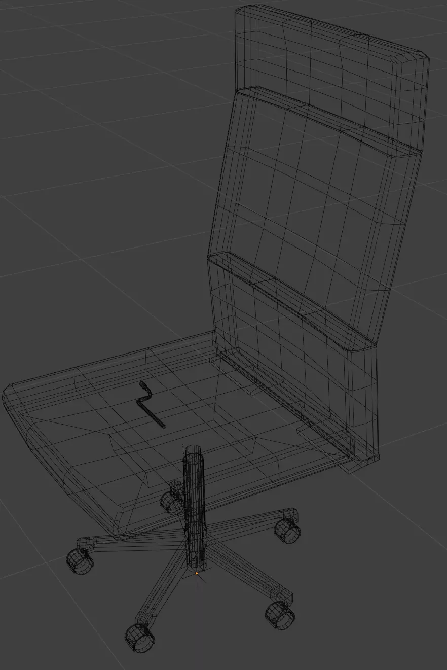 Modern office set with adjustable furniture low poly Low-poly 3D model_5