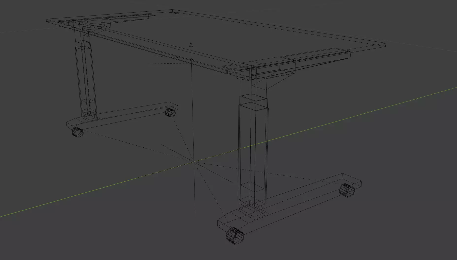 Modern office set with adjustable furniture low poly Low-poly 3D model_11