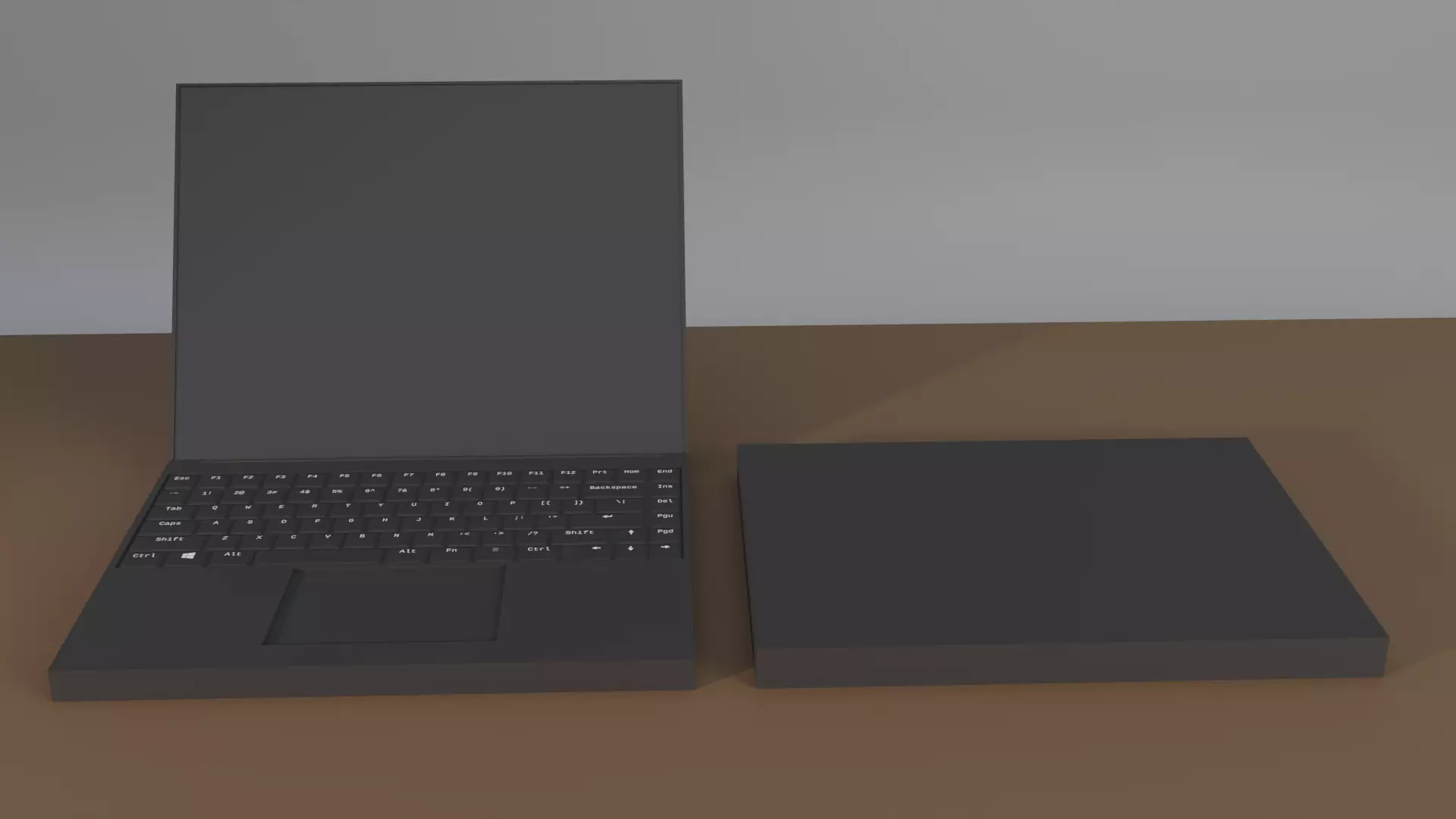 Modern office set with adjustable furniture low poly Low-poly 3D model_13