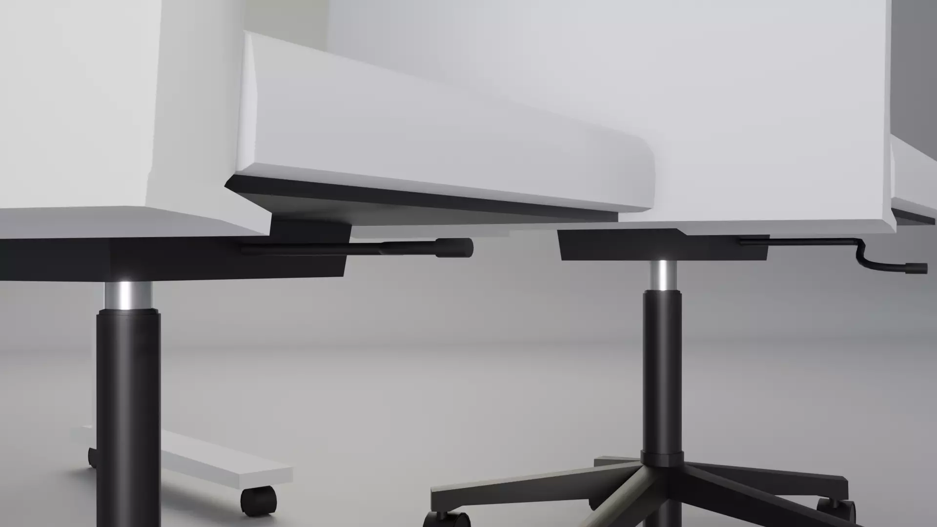 Modern office set with adjustable furniture low poly Low-poly 3D model_10