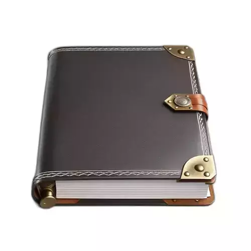 Ornate Leather Journal Book 3D