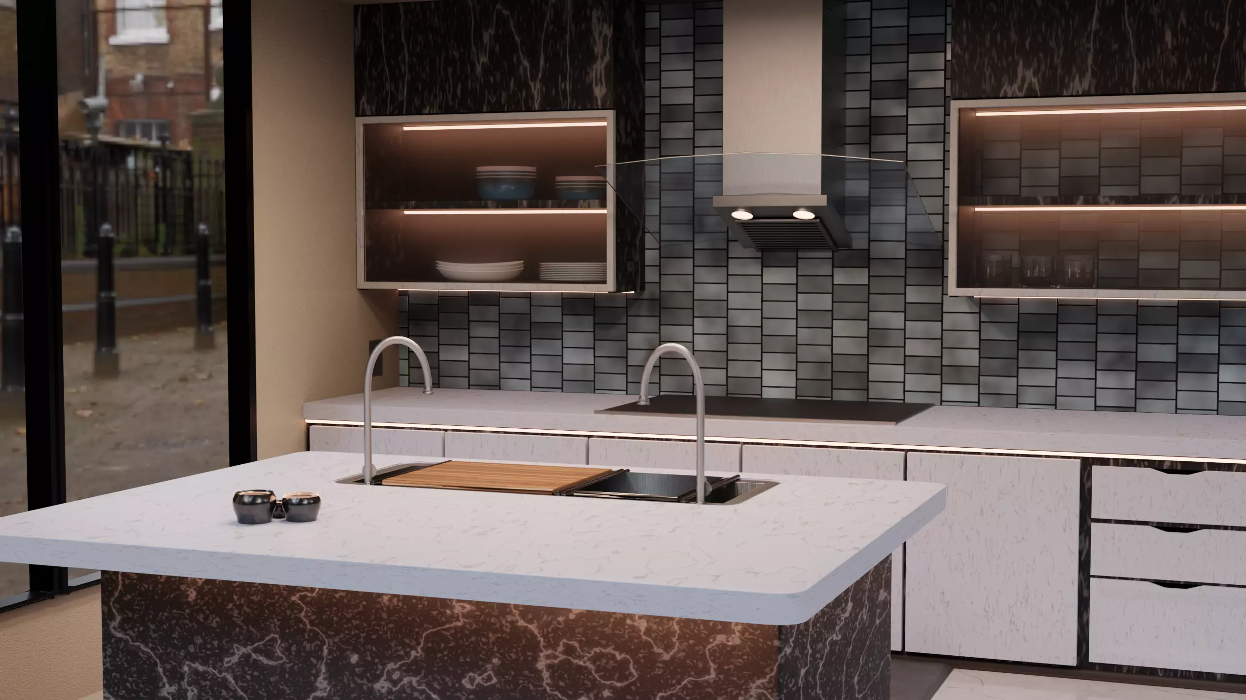 Kitchen Interior Model 3D model_0