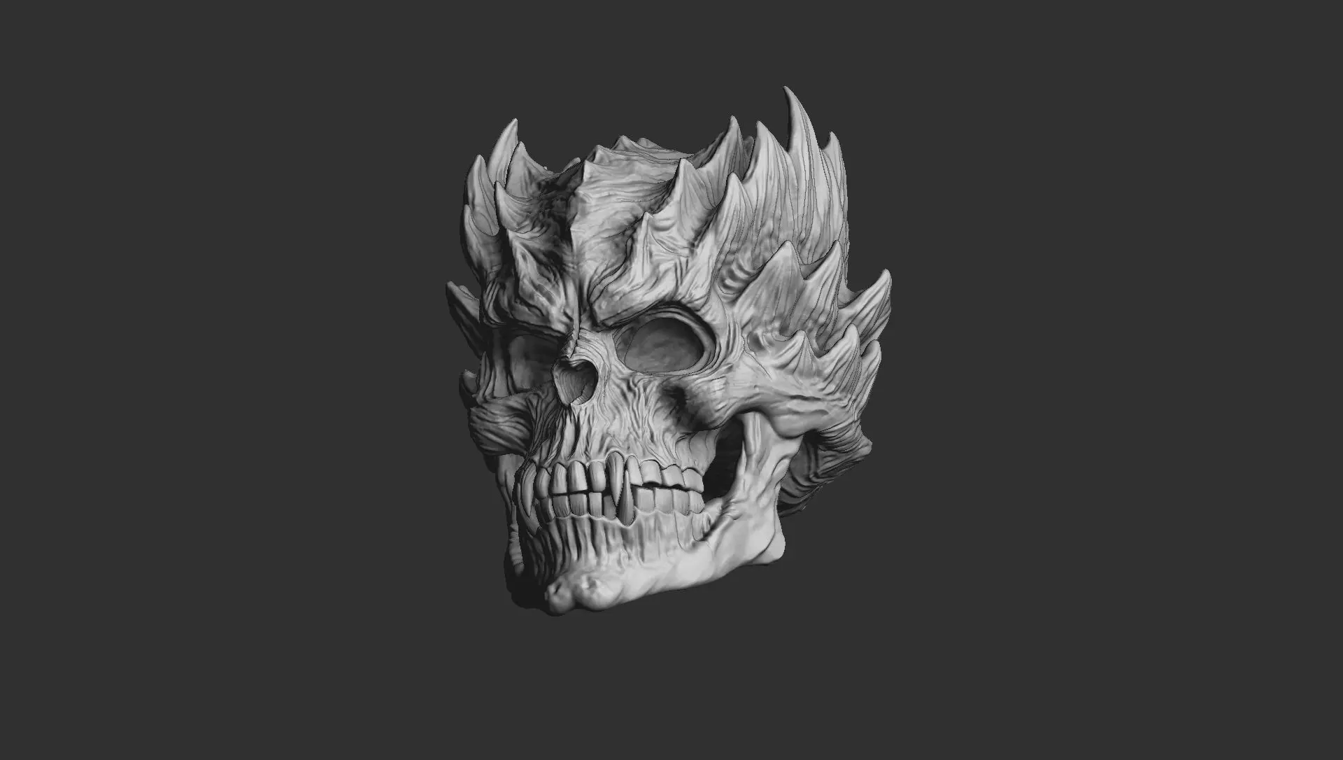 Skullthorn - 3DPrint - Halloween Creations 3D print model_2